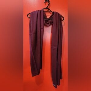 Exclusive Cashmere Unisex Long Knit Scarf, 80 IN X 27 IN, Maroon